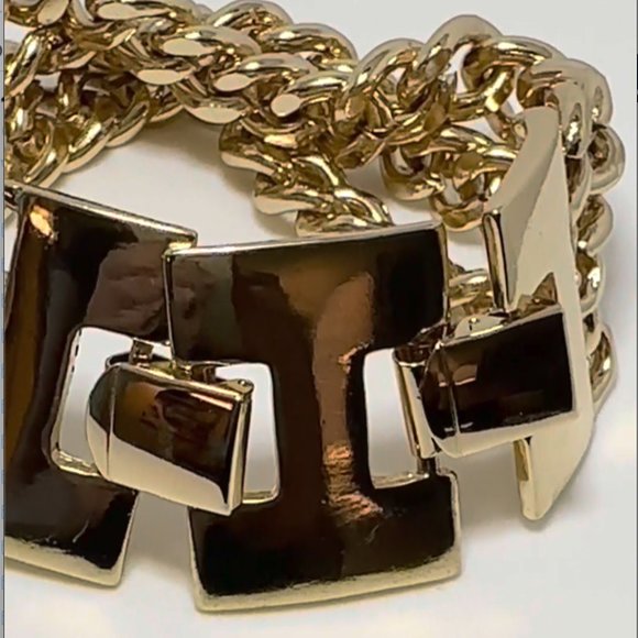3 STRAND GOLD CHAIN LINK CLIP BRACELET, LOVE THIS BRACELET!!! - Picture 4 of 7